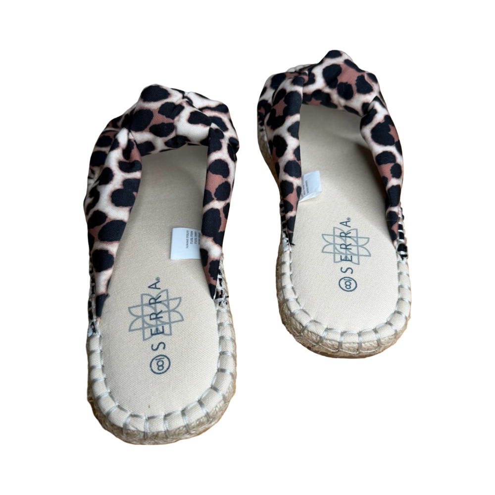 Serra Leopard Print Knotted Espadrille Slides Sz. 8 NWOT - Picture 3 of 5